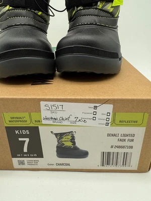 Botas Western Chief Kids Denali de piel sintética iluminadas para clima frío talla 7 S1517 Foto 1 de 4
