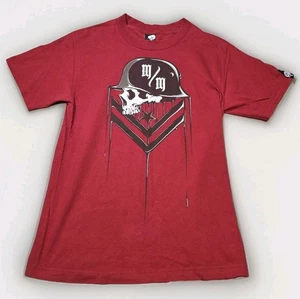 Vintage Y2K Metal Mulisha Skull And Helmet Logo Graphic Herren T-Shirt Rot Gr. S - Bild 1 von 8