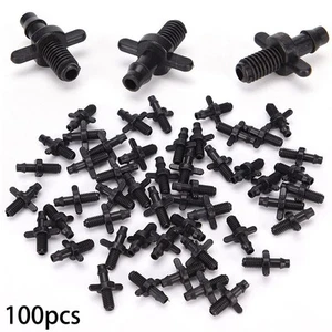 Conector de púas de manguera de jardín de 100 piezas con divisor de plástico de riego roscado - Imagen 1 de 9