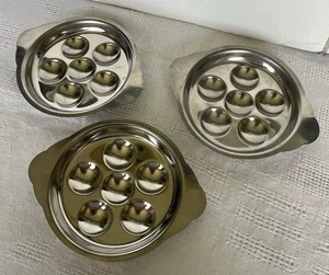 Capo Edelstahl 3er Set Escargot Tabletts - tolle Ergänzung zur Sammlung - Bild 1 von 4