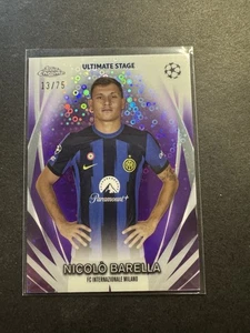 2023-24 Topps Cromo UEFA/75 Nicola Barella Ultimate Stage Púrpura #USC-25 - Imagen 1 de 2