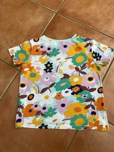NEXT Girls Floral Orange, Green, Pink T-shirt Age 4-5 - Picture 1 of 5