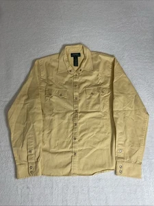 Camicia vintage LRL Ralph Lauren donna media gialla perla snap cowgirl western  - Foto 1 di 4