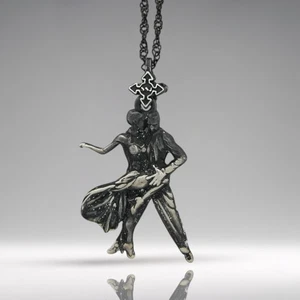 Tango Pendant Vintage Style 925 Silver Latin Dance Necklace for Elegant Movement - Picture 1 of 14