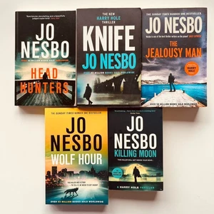 Jo Nesbo Paperback Books x5 Killing Moon,Wolf Hour,  Knife, Headhunters,Jealousy - Picture 1 of 16