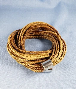 Multi cord strand ropes swirl bangle bracelet sterling silver ends 7.5” - Picture 1 of 6