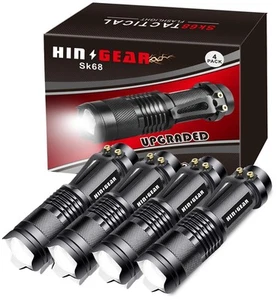 4 Pack Small Mini Flashlight LED Single Mode Light 1 Mode Flashlight Aluminum... - Picture 1 of 6