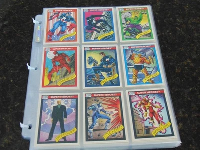 Juego Base Completo Tarjetas Coleccionables Universo Marvel 1990 1-162 Impel Foto 1 de 4