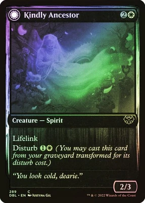 MTG FOIL Kindly Ancestor // Ancestor's Embrace  - Innistrad: Double Feature #289 - Image 1 of 2