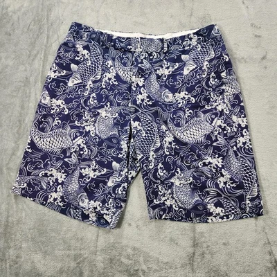 Pantalones Cortos de Golf Ralph Lauren RLX Para Hombres 36 Koi Estampado de Carpa Elastizados Rendimiento Atlético Foto 1 de 4