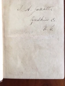 RARE 1858 Chronology History North Carolina Yadkin County GARRATT Garrett Family - Picture 1 of 4