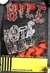 BILE - HATE RADIO - PROMO POSTER - BILE STYLE RECORDS - OUT OF PRINT - 11x17 - Picture 1 of 1