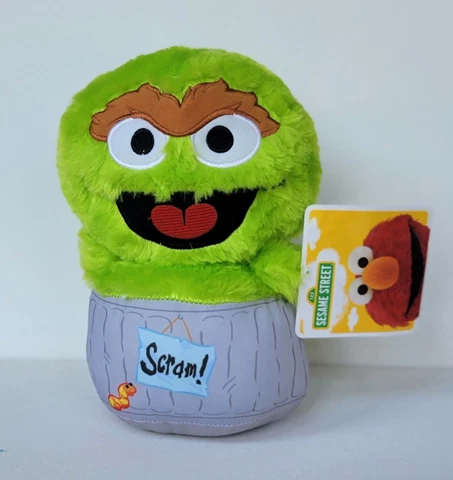 Sesame Street Oscar The Grouch 10" Big head Plush licensed collectible toy Rare Cover