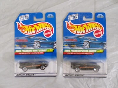 1999 Hot Wheels Treasure Hunt #8 Jaguar D Type Lot of 2 Vehicles - Image 1 of 4