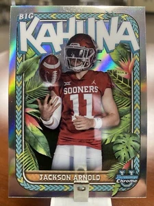 2023 Bowman Chrome University Jackson Arnold #TBK-8 Big Kahuna RC Case OKLAHOMA - Picture 1 of 2