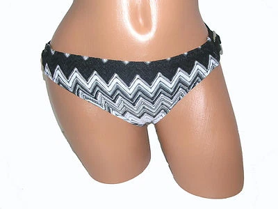 Perry Ellis NEW Black Women's Size S Small 4 6 Swimsuit Bikini Bottom $54 3193 - Image 1 of 2