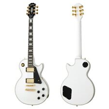 Epiphone inspiriert von Gibson Les Paul maßgeschneiderte alpinweiße E-Gitarre mit Etui for sale