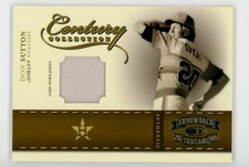 DON SUTTON 2004 Donruss Throwback Threads Century Collection Material CC-18 /250
