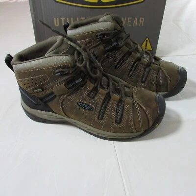 Keen Men's 11 Flint II Mid Waterproof Hiking Boots Cascade Brown/Orion Blue 1023 - Image 1 of 4