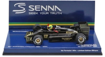 Minichamps Lotus 97T #12 Portugal GP 1985 '1st F1 Win' - Ayrton Senna 1/43 Scale - Image 1 of 4