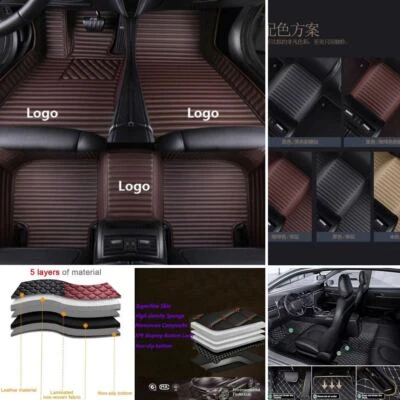 For Land Rover LR2 LR3 LR4 Car Floor Mats Pu Leather Custom Carpets Waterproof — 第 1/4 张图片