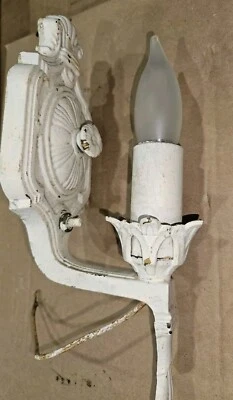 Aplique Art Deco antiguo vintage lámpara de pared hierro fundido reutilizable Foto 1 de 4