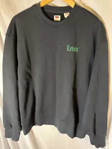 Levis Men's Team Spirits Black Sweatshirt Relaxed Fit Cotton, Size M, NWT - Picture 1 of 5