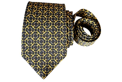 RICHEL MEN'S TIE BLACK/GEOMETRIC WIDTH: 3.75" LENGTH: 59" - Image 1 of 3