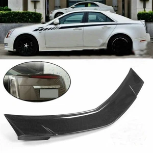 REAL Carbon Fiber Rear Trunk Spoiler Lip Wing For Cadillac CTS Sedan 2008-2013 A - Picture 1 of 8