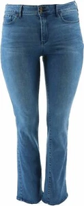 NYDJ Womens 28W MINA BLUE Marilyn Straight-Leg Jeans Double-Button BUTT LIFT NWT - Picture 1 of 3