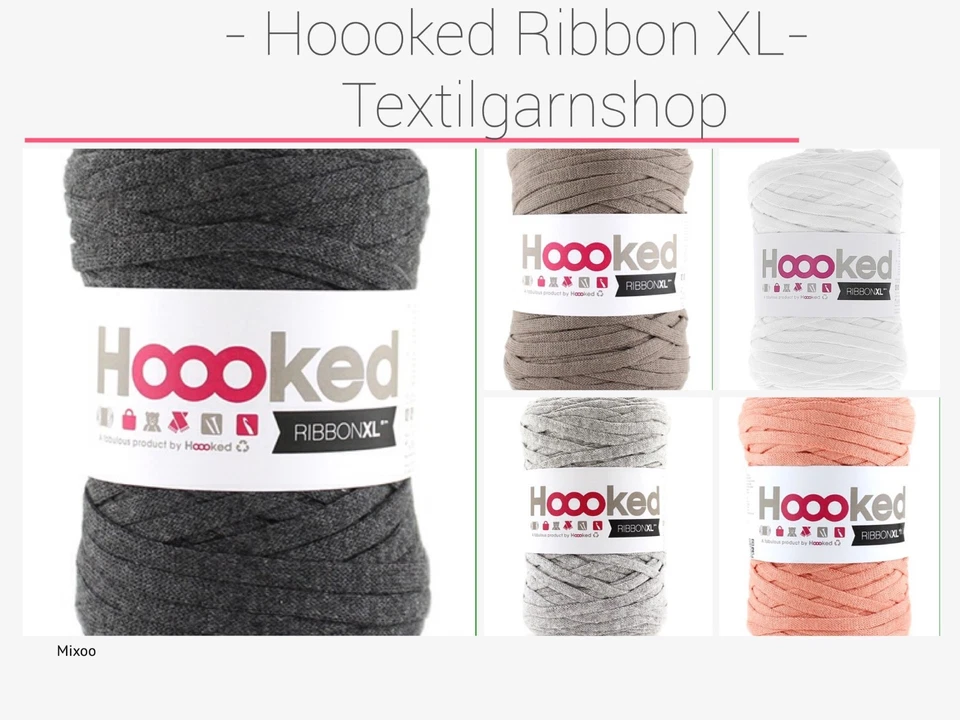 (€ 0,08/Meter) Hoooked Ribbon XL viele Farben Textilgarn Hooked Häkeln Stricken - Bild 1 von 1