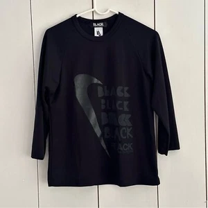 Top negro Comme des Garcons x Nike unisex negro talla S-M logotipo frontal Japón - Imagen 1 de 5