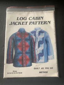 Quilt as You Go Pattern Log Cabin Jacket 1981 Judy Mathieson Uncut Open Package - Picture 1 of 4