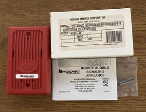 HOCHIKI HX93-R FIRE ALARM MINI HORN,WALL,24 VDC,TEMPORAL/CONTINUOUS,RED - Picture 1 of 7