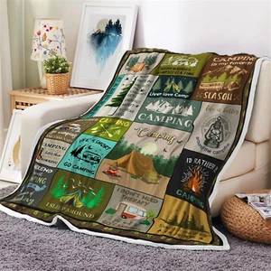 Outdoor Throw Blanket,Camping Blanket for Women Men Kids Adults, RV Blankets - Picture 1 of 12