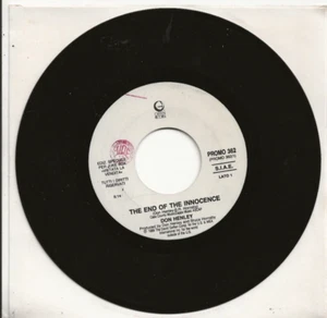 DON HENLEY EAGLES END OF THE INNOCENCE WHITE LABEL ITALY PROMO SINGLE FROM 1989 - Picture 1 of 1