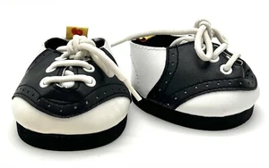 Build-A-Bear Retro schwarz weiß Sattelschuhe Teddy Outfit Accessoire Gummisohle - Bild 1 von 7