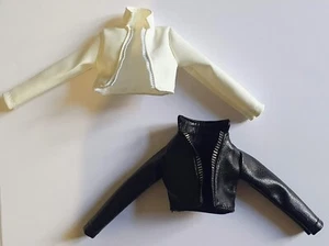 Unboxed Mattel Creatable World Faux Leather Biker Jacket fit 9" 10" 11" doll
