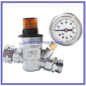 Water Pressure Regulator Valve with 160 PSI Gauge and Inlet Stainless Screened - Picture 1 of 4