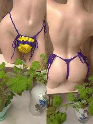 Ver cuerda G. Traje de baño hombre cuerda. Ver tanga hombre. Talla XXL. Hecho a mano. Foto 1 de 4