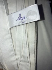 Sábana plana Sky Solid 100 % algodón Pima King blanca - Imagen 1 de 6