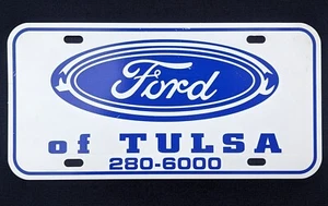 Concesionario Ford of TULSA Oklahoma Booster Placa Distribuidor PLÁSTICO - Imagen 1 de 2