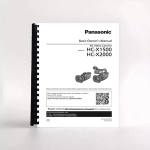 Owners Manual for Panasonic HC-X2000 / HC-X1500 Video camera - Picture 1 of 1
