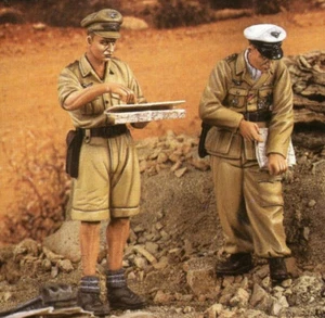 1/35 Luftwaffe DAK Afrika Korps Field Unit Officers (2 Figures) VERLINDEN #1488 - Picture 1 of 2