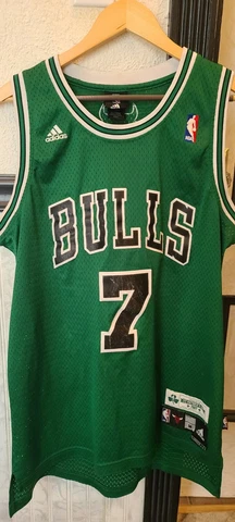 NBA Adidas 07 St Patricks Day Chicago Bulls Ben Gordon Jersey 7 Green SEWN Men M Cover