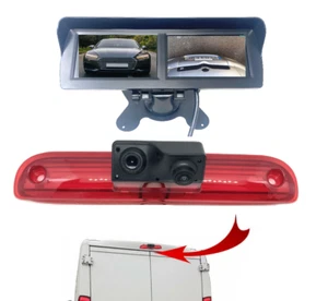 Fiat Ducato Van Compatible Brake Light Dual Rear View Reverse Camera 2006 Onward - Picture 1 of 9