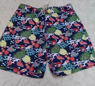 Pantalones Cortos de Natación Nautica Para Hombres Bañador Medianos Ocean Life Arrecife Tropical Forrados con Peces Foto 1 de 4