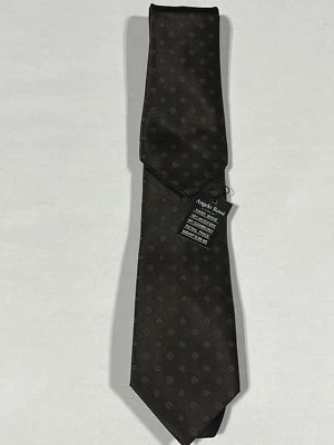 Corbata para Hombres Angelo Rossi Marrón Patrón Floral Hecha a Mano NUEVA Foto 1 de 2