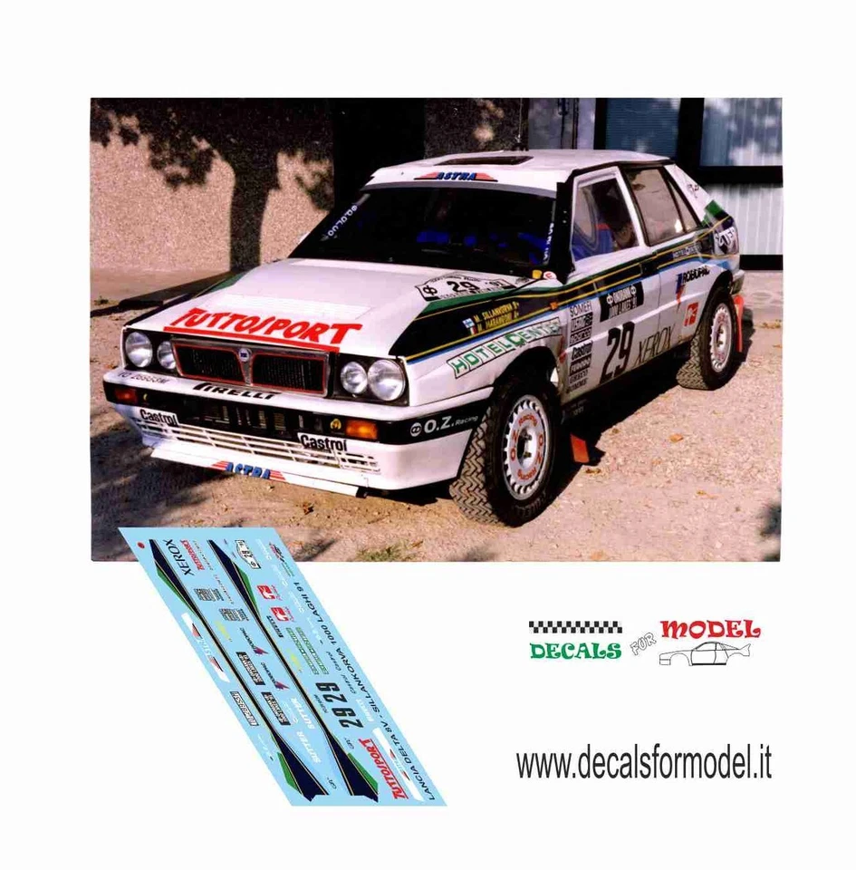DECALS 1:43 LANCIA DELTA 16V SILLANKORVA RALLY 1000 LAKES 1991 - Immagine 1 di 1