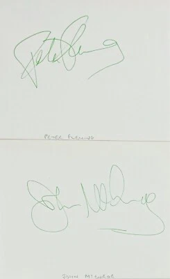 JOHN McENROE & PETER FLEMING Signed Autographed ALBUM PAGES TENNIS  PARTNERS - Image 1 of 4